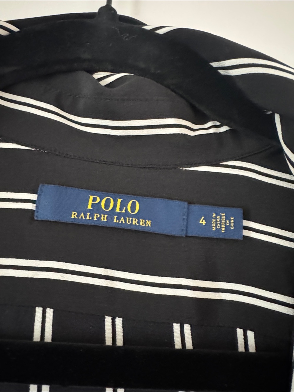 Polo Ralph Lauren Striped Black and White Tie Neck Dress - Picture 5 of 6